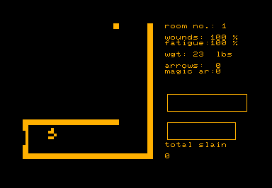 Temple of Apshai game screenshot for Commodore PET